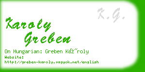 karoly greben business card